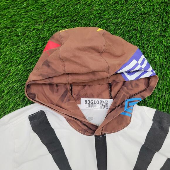 NIKE Pinwheel Crop-Top Hoodie Womens M/L 20x20 Baggy Boxy Lightweight Knit - Picture 6 of 12